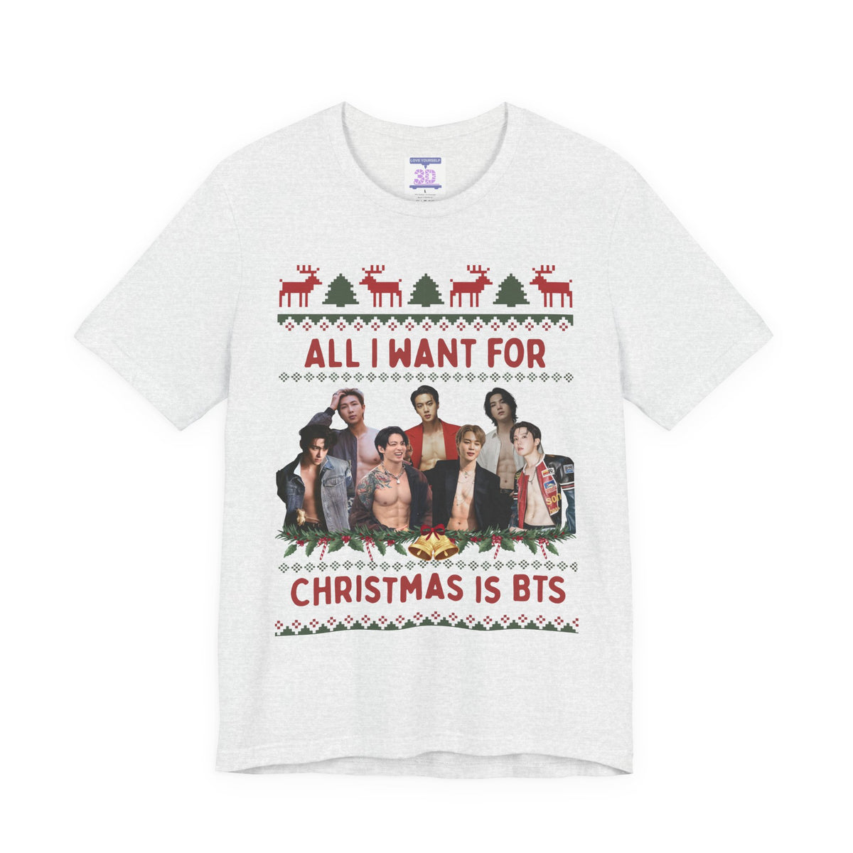 All I Want For Christmas (non-Santa hats version) Unisex Jersey Short Sleeve Tee