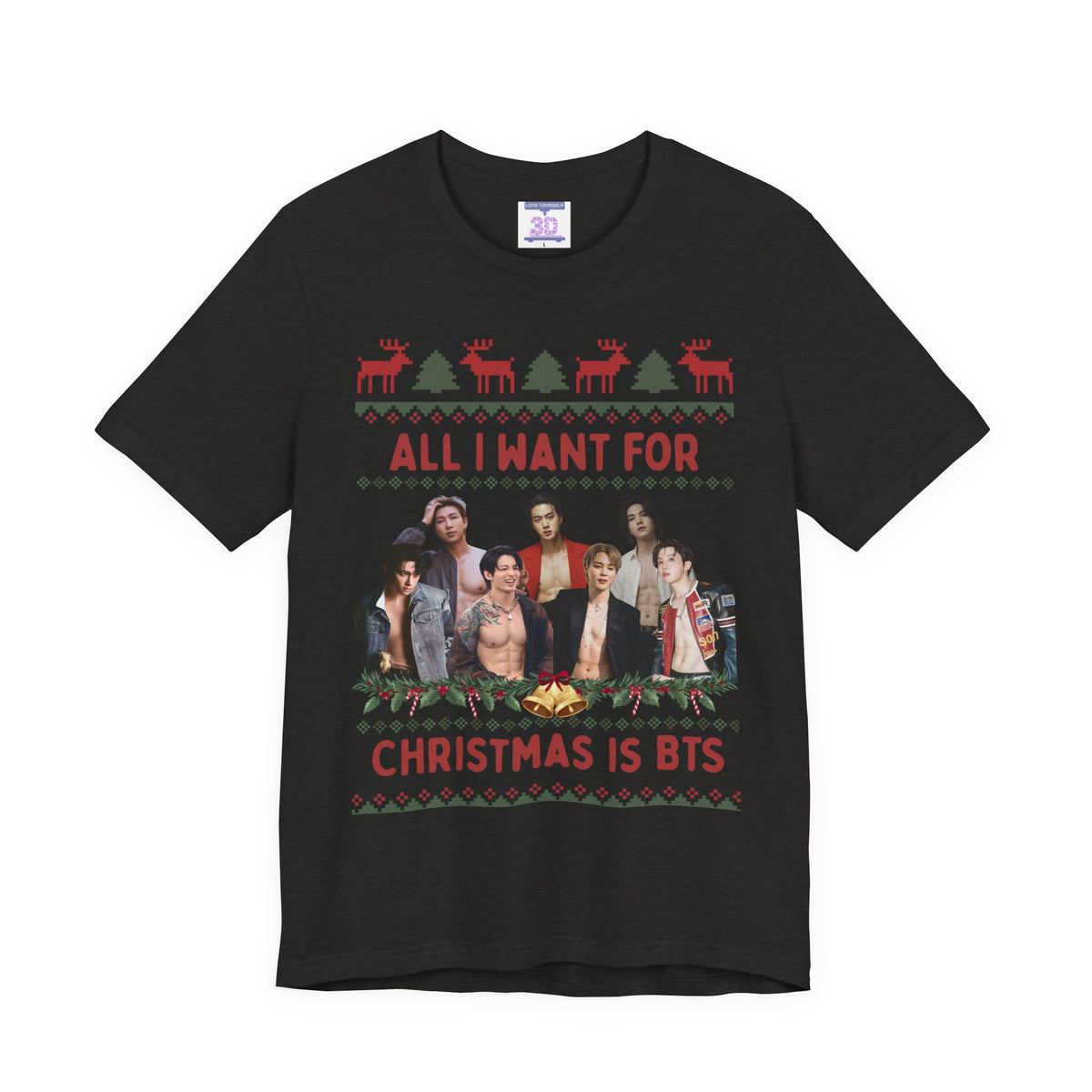 All I Want For Christmas (non-Santa hats version) Unisex Jersey Short Sleeve Tee