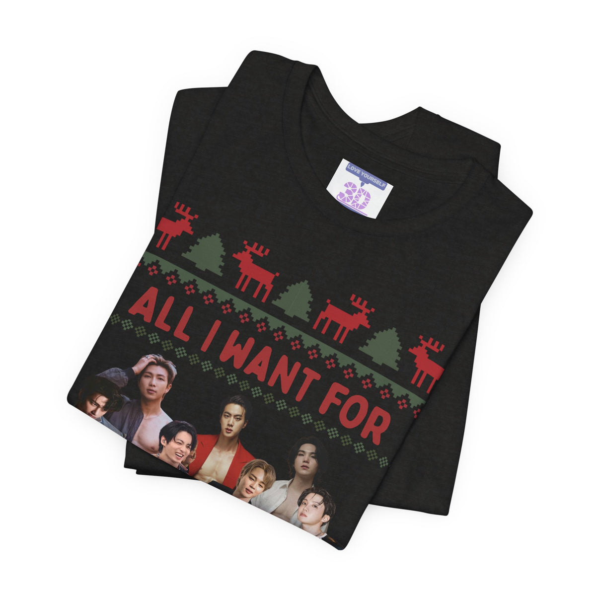 All I Want For Christmas (non-Santa hats version) Unisex Jersey Short Sleeve Tee