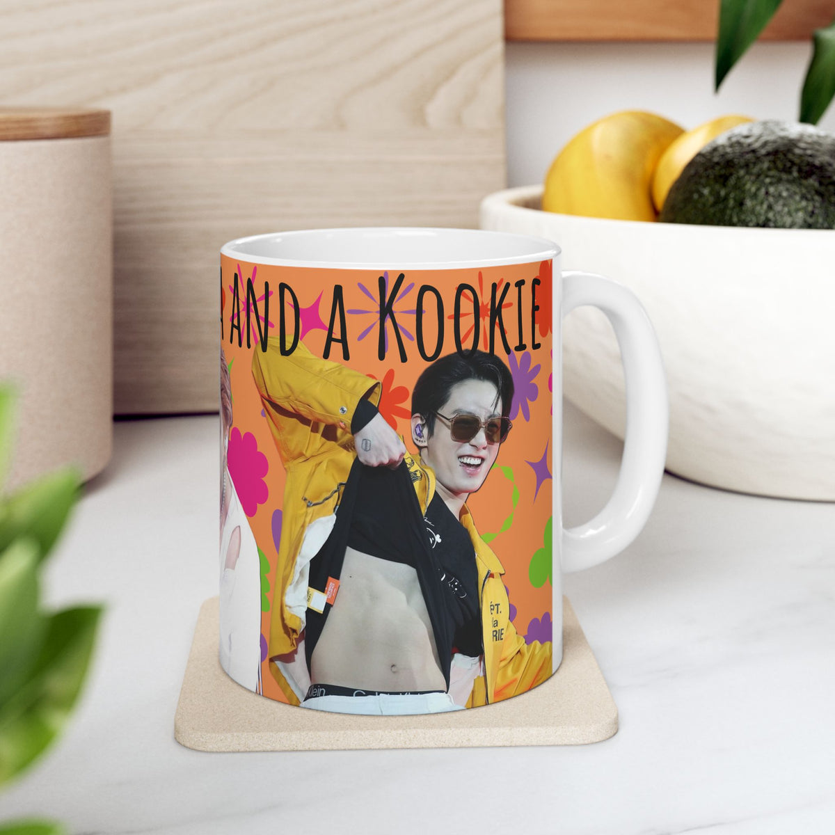 K-pop Inspired - PtD, A cup of Tae, Suga, and a Kooky Mug 11oz | Colorful Pop Art Ceramic