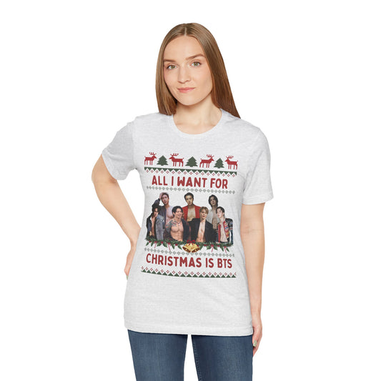 All I Want For Christmas (non-Santa hats version) Unisex Jersey Short Sleeve Tee