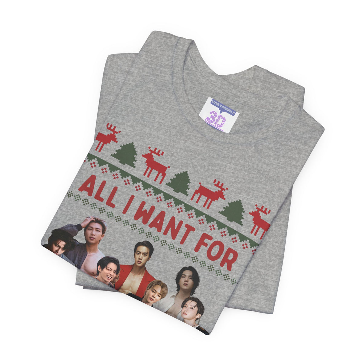 All I Want For Christmas (non-Santa hats version) Unisex Jersey Short Sleeve Tee