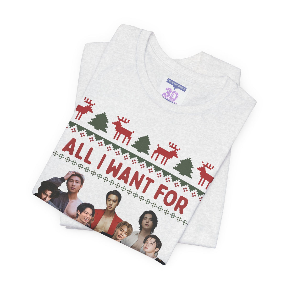 All I Want For Christmas (non-Santa hats version) Unisex Jersey Short Sleeve Tee