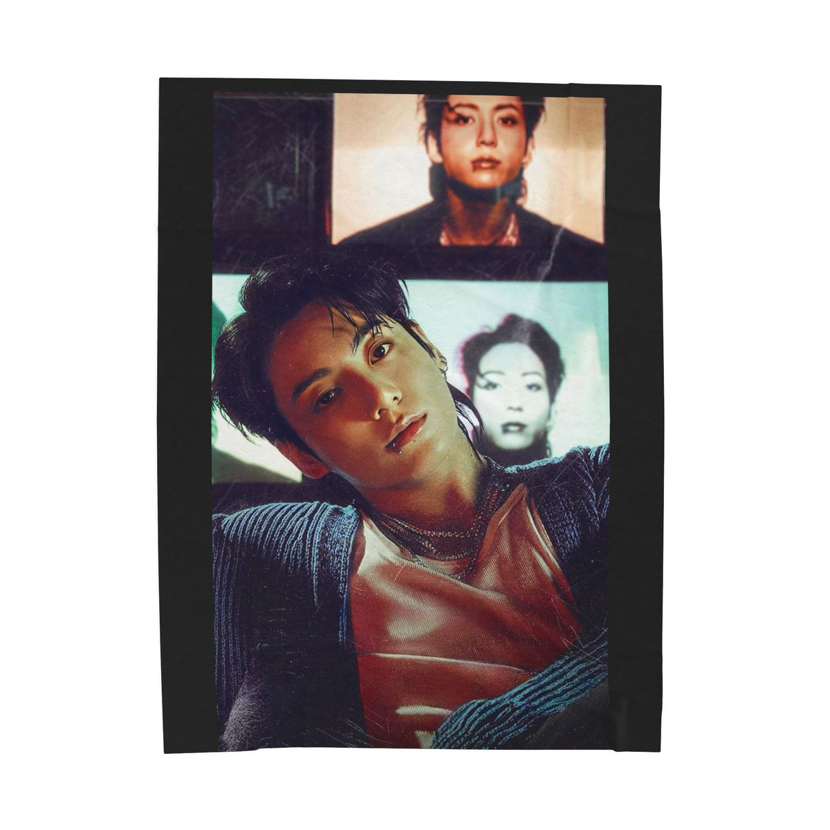 Velveteen Plush Blanket, Jungkook inspired I Am Still, Throw Blanket, K-pop Fan Bedding