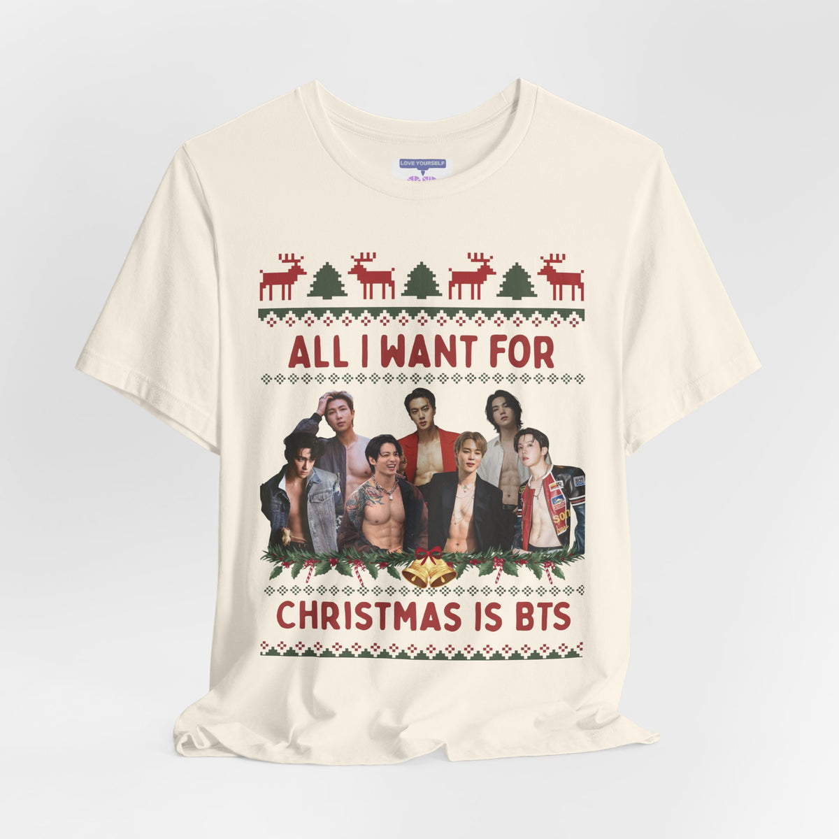 All I Want For Christmas (non-Santa hats version) Unisex Jersey Short Sleeve Tee