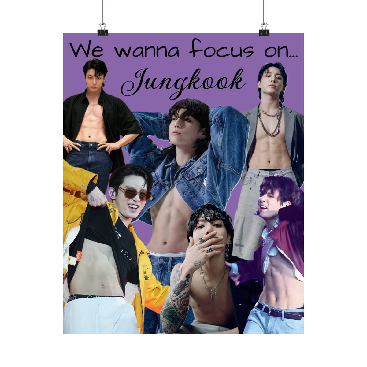 We wanna Focus on.. JK! Inspired Matte Vertical Posters