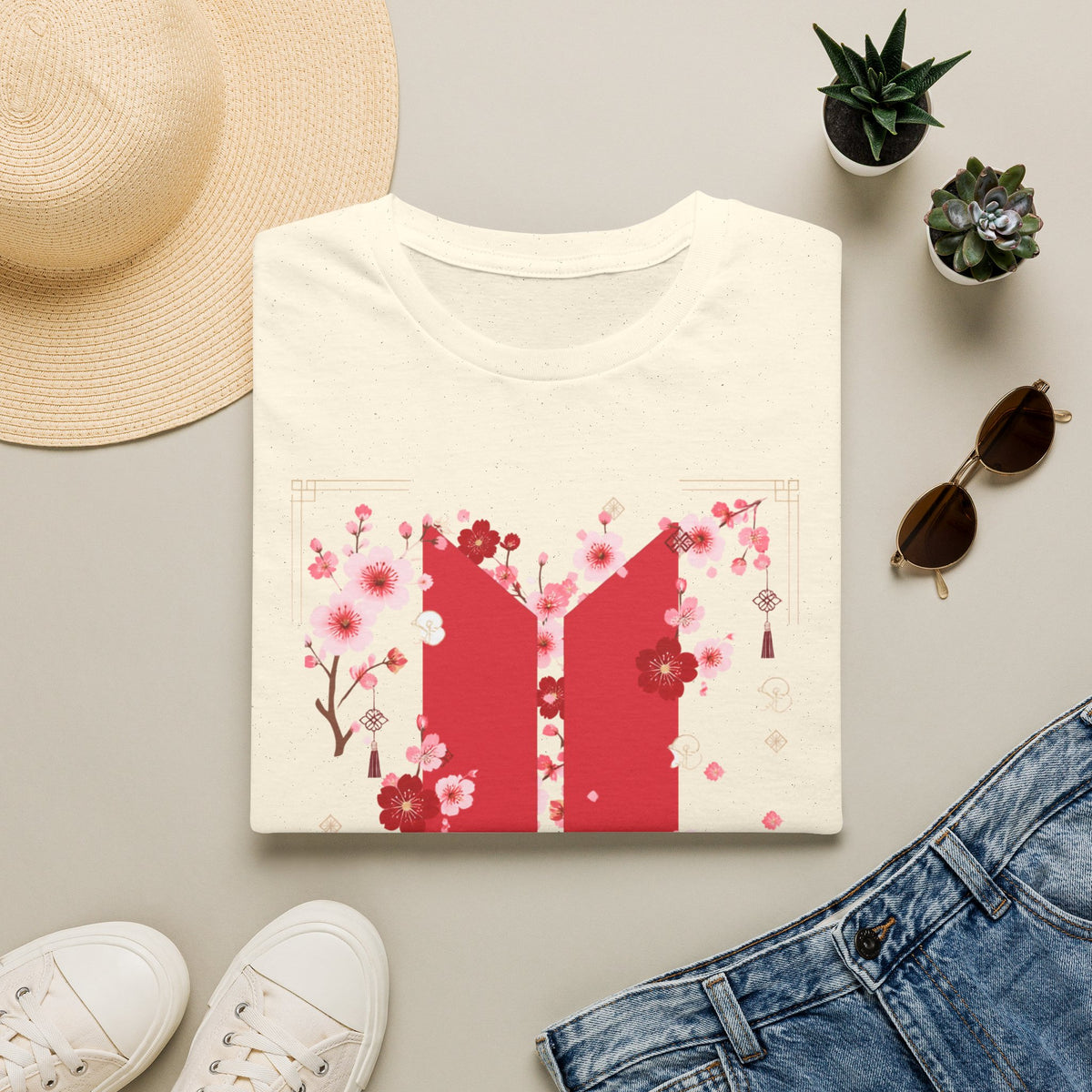 K-pop inspired Cherry Blossoms Unisex Softstyle T-Shirt