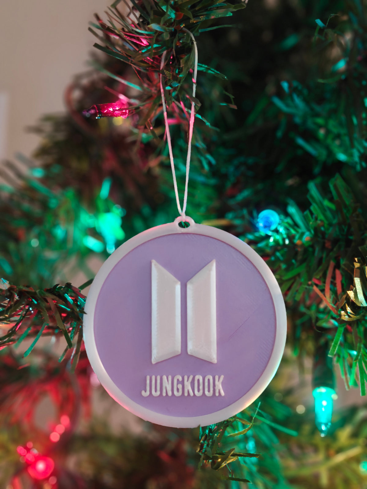 K-pop Bangtan Inspired Personalized Medallion Christmas Ornaments