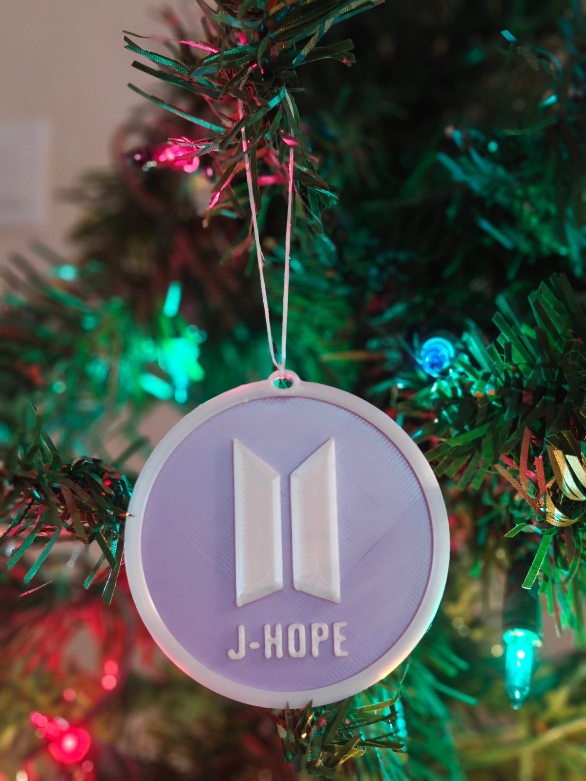 K-pop Bangtan Inspired Personalized Medallion Christmas Ornaments