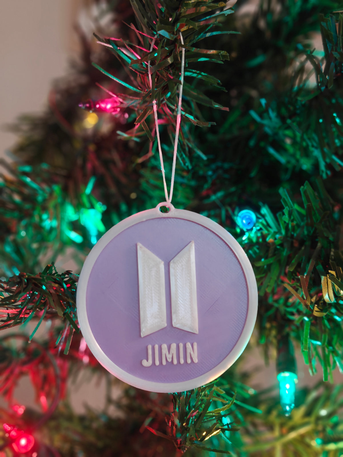 K-pop Bangtan Inspired Personalized Medallion Christmas Ornaments