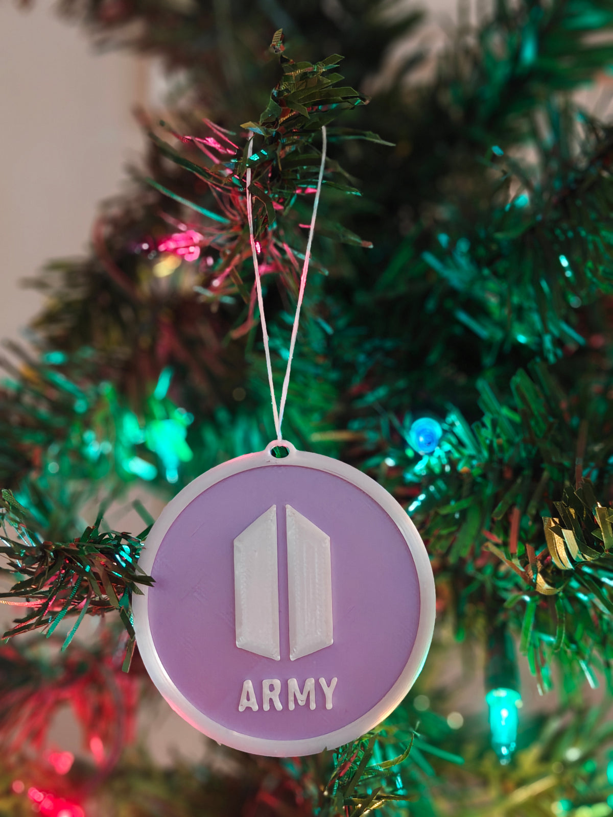 K-pop Bangtan Inspired Personalized Medallion Christmas Ornaments