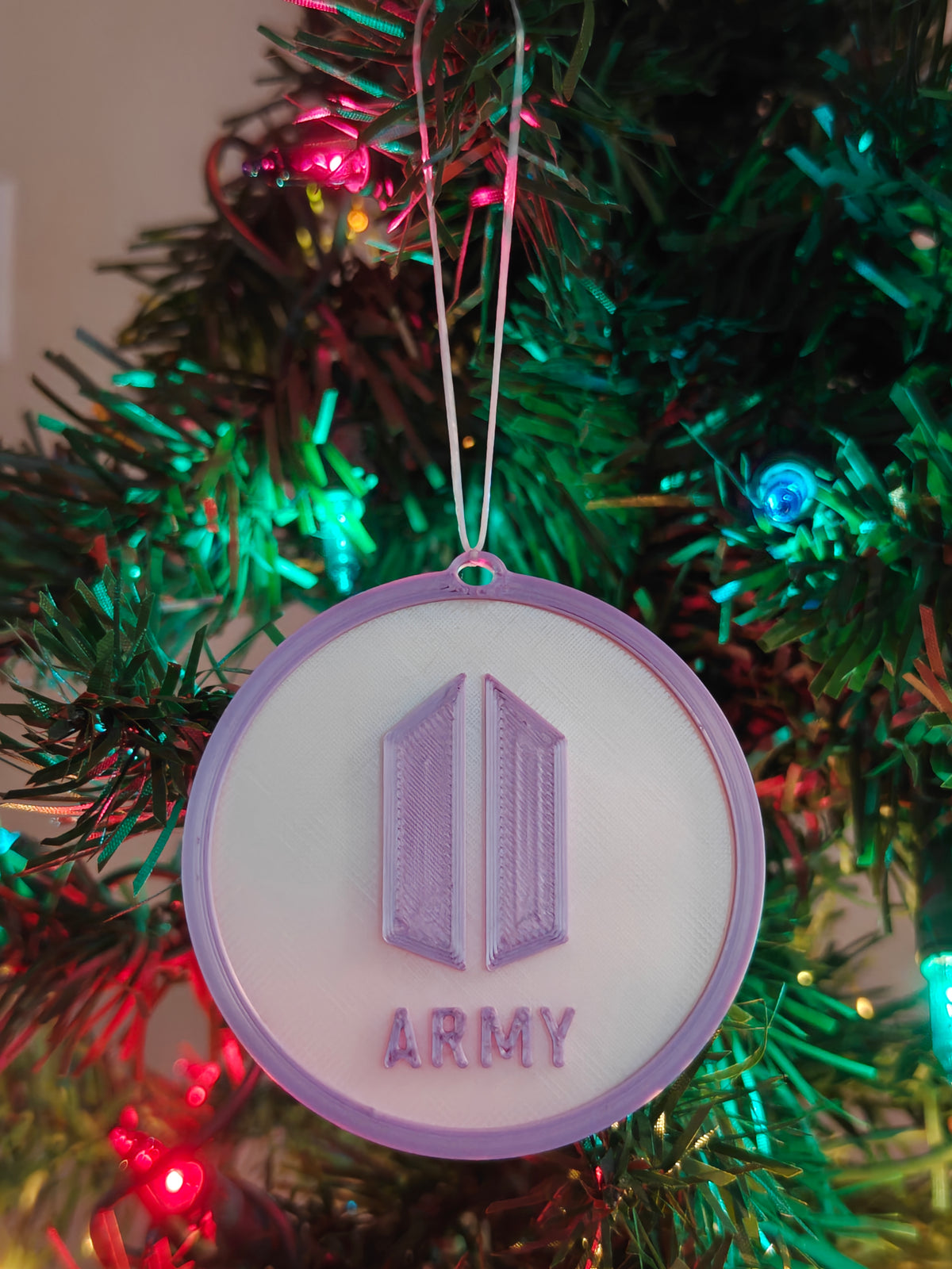 K-pop Bangtan Inspired Personalized Medallion Christmas Ornaments