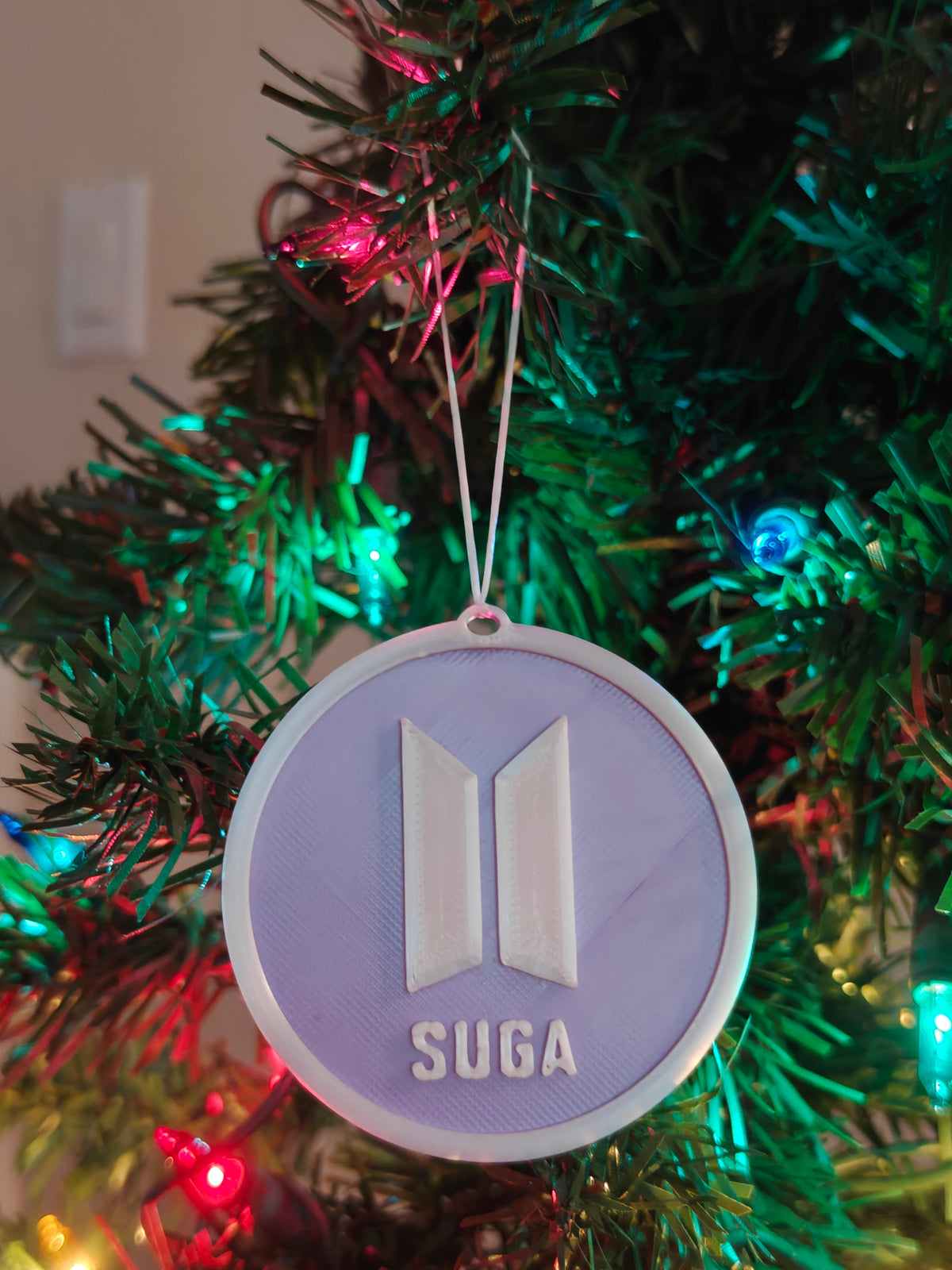 K-pop Bangtan Inspired Personalized Medallion Christmas Ornaments