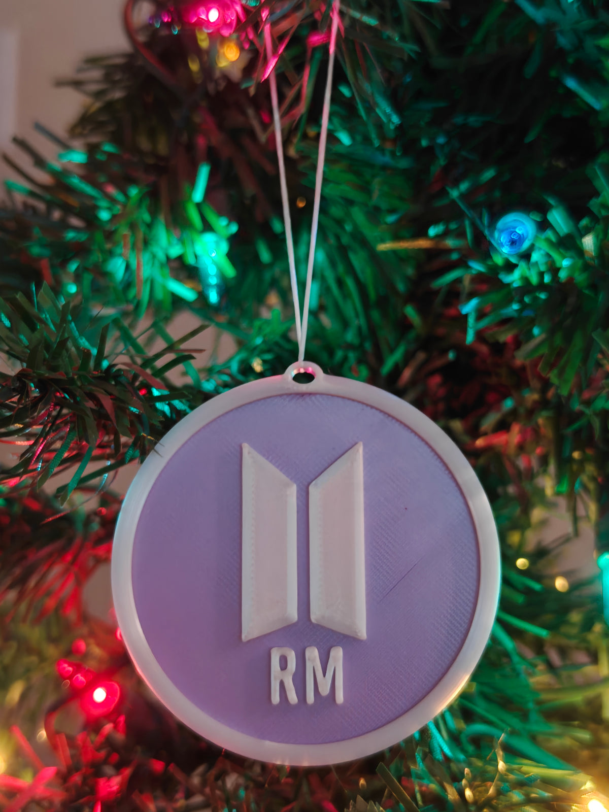 K-pop Bangtan Inspired Personalized Medallion Christmas Ornaments