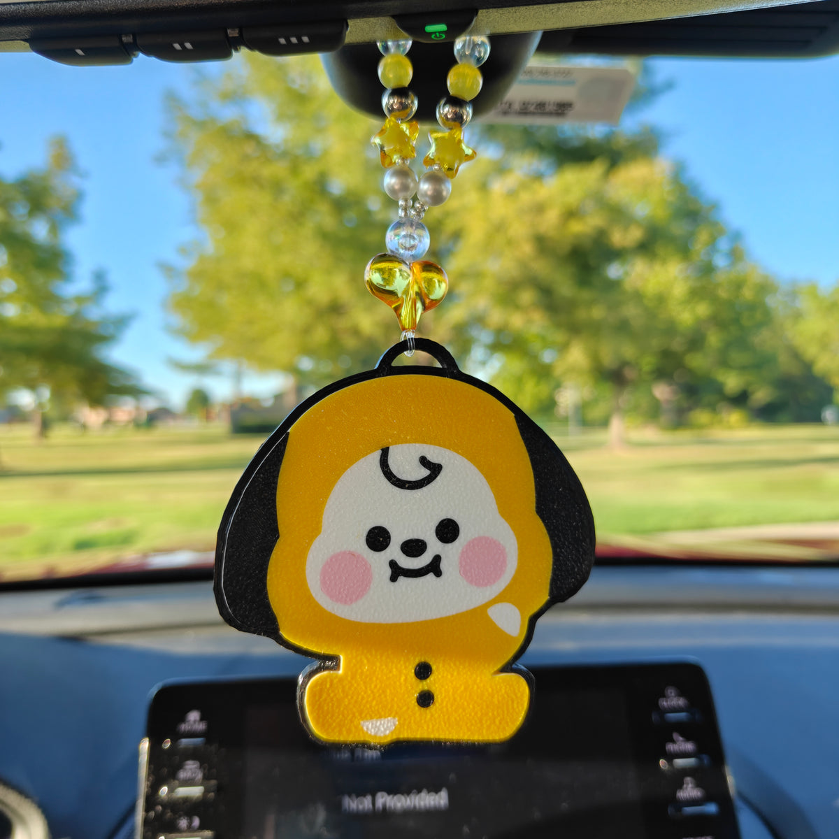 K-pop BT21 Inspired Rearview Mirror Charms Car Decoration (Heat resistant backing)