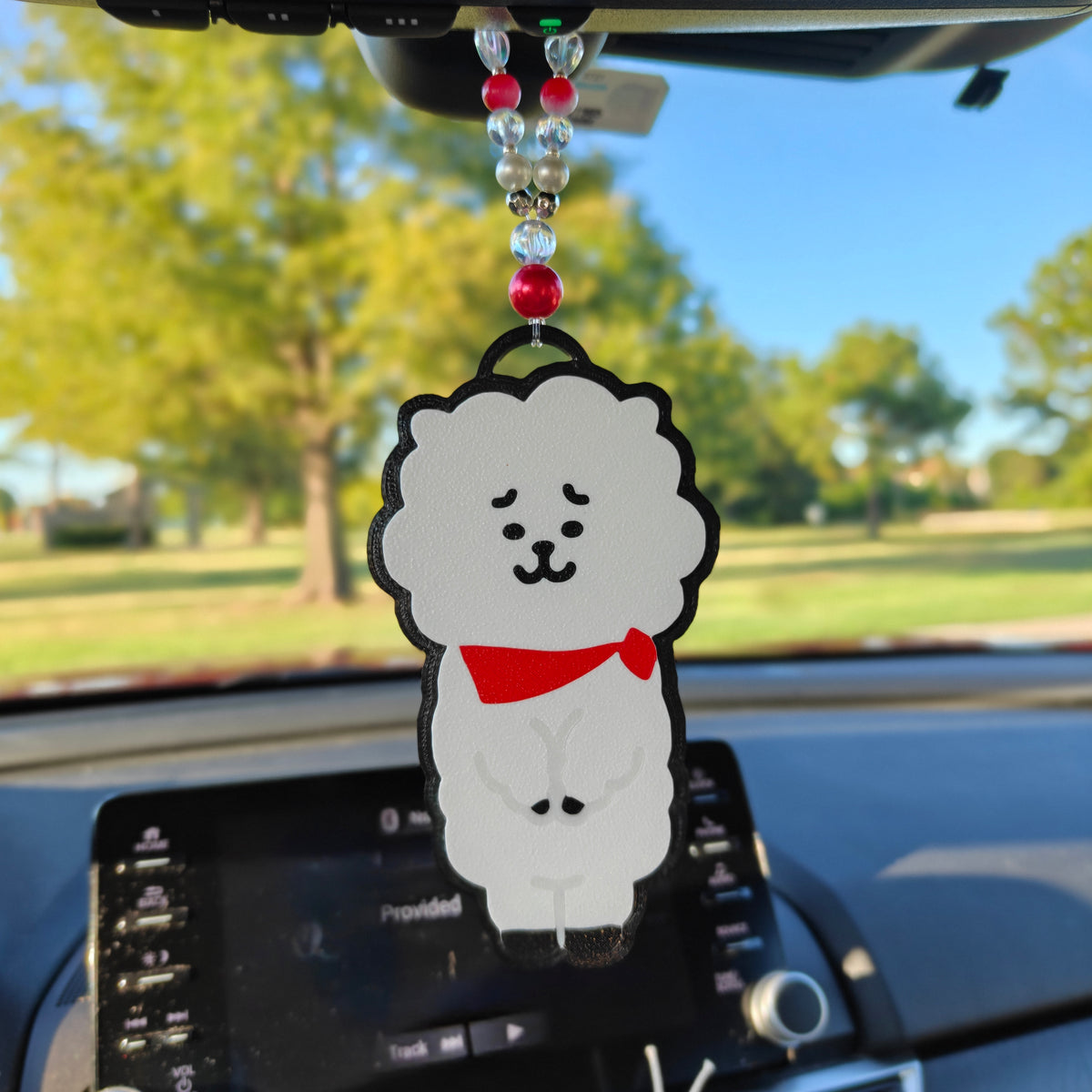 K-pop BT21 Inspired Rearview Mirror Charms Car Decoration (Heat resistant backing)