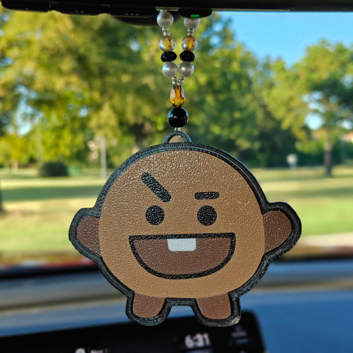 K-pop BT21 Inspired Rearview Mirror Charms Car Decoration (Heat resistant backing)