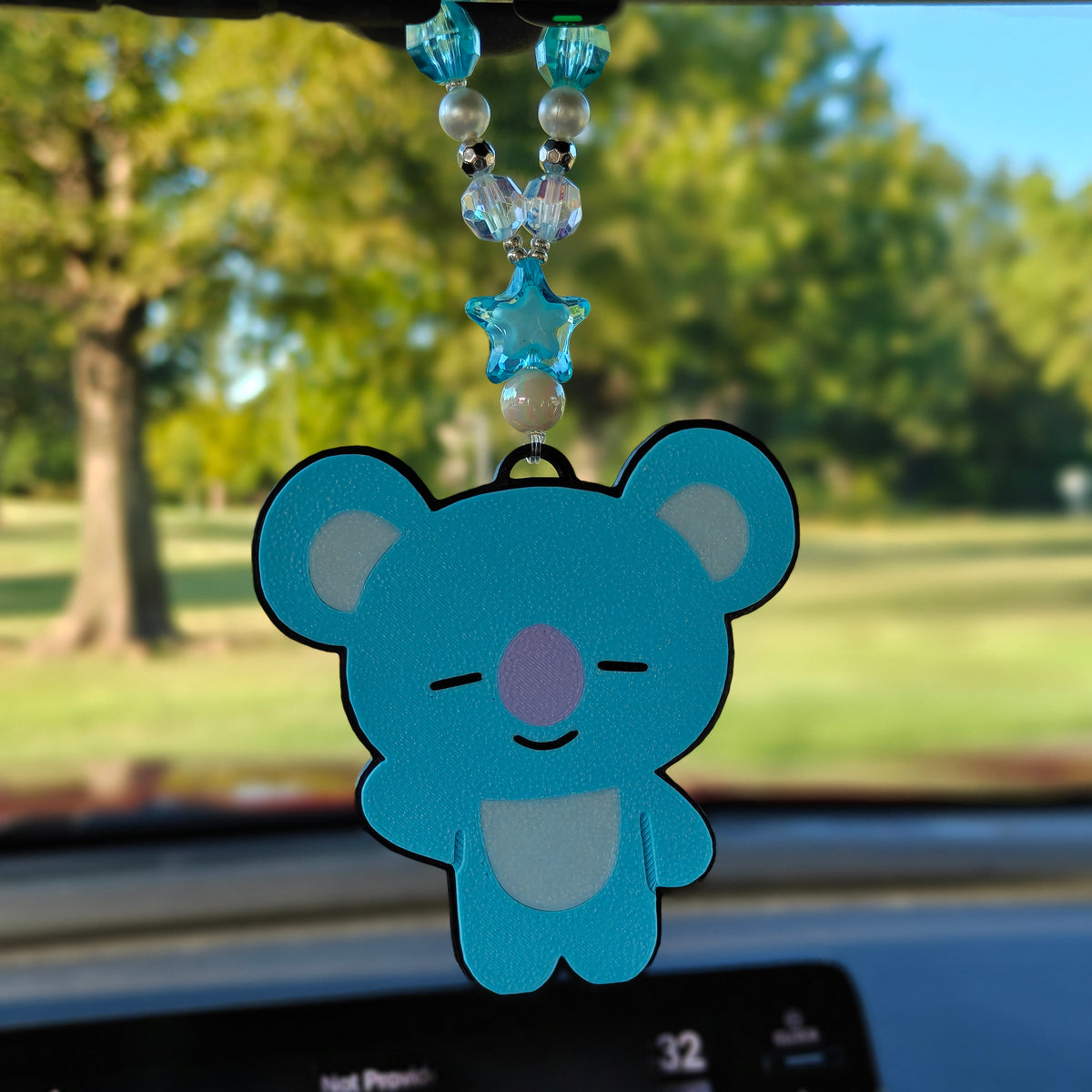 K-pop BT21 Inspired Rearview Mirror Charms Car Decoration (Heat resistant backing)