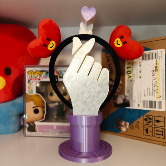 3D print Finger Heart K-Pop Style Headphone/Hat/Headband Stand