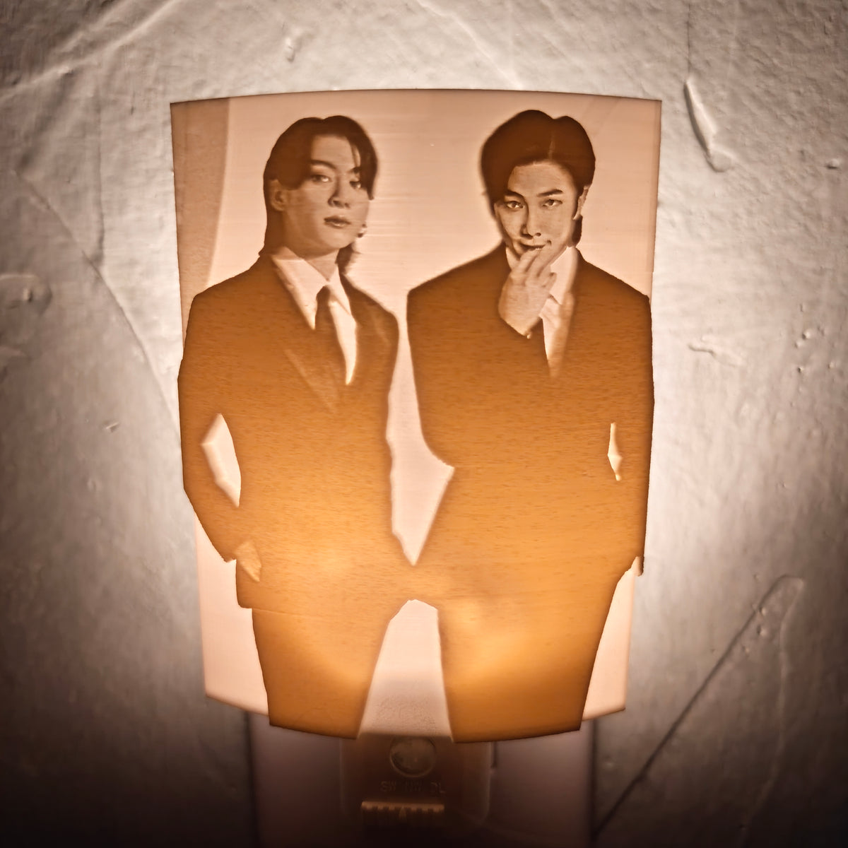 K-pop 3d print nightlight: RM (Kim Namjoon) and Jungkook