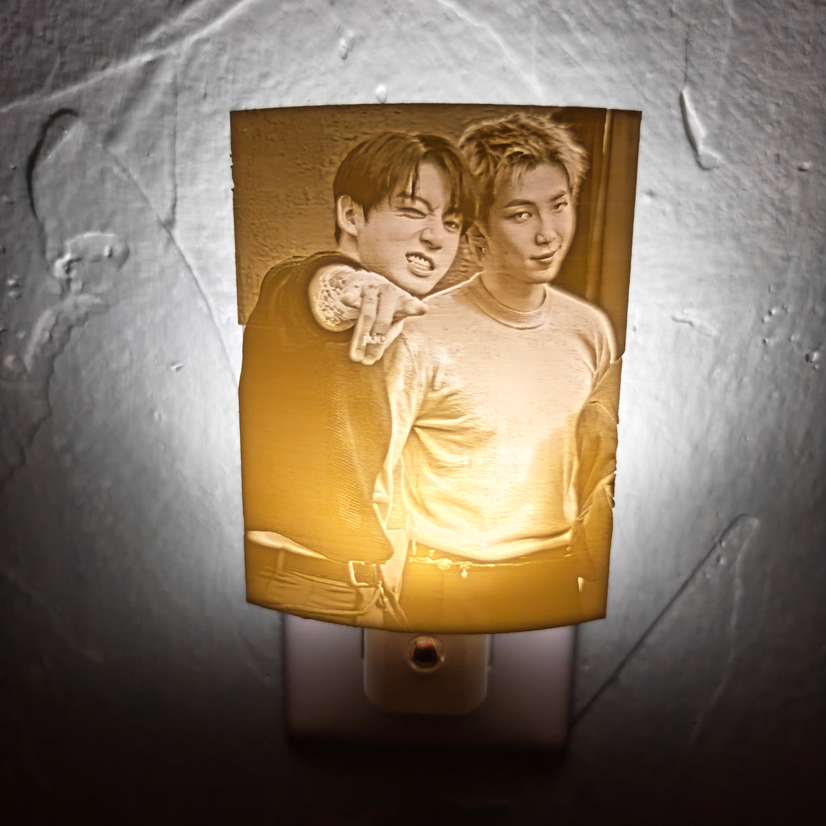 K-pop 3d print nightlight: RM (Kim Namjoon) and Jungkook