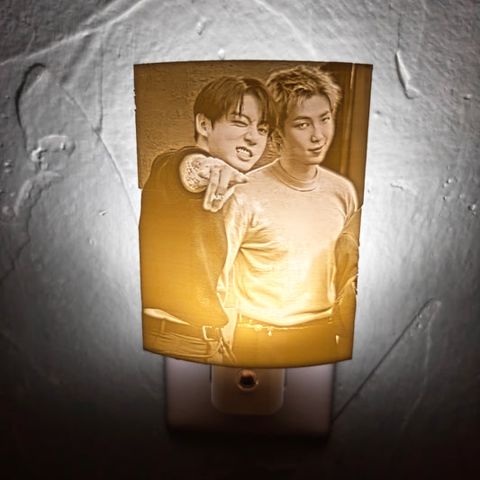 K-pop 3d print nightlight: RM (Kim Namjoon) and Jungkook