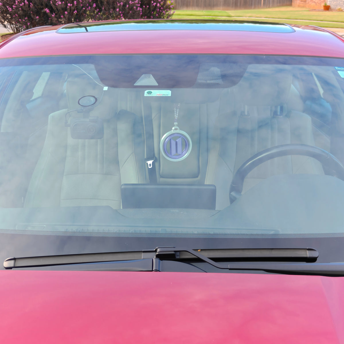 Spinning K-pop Inspired Rearview Mirror Charm Car Decoration