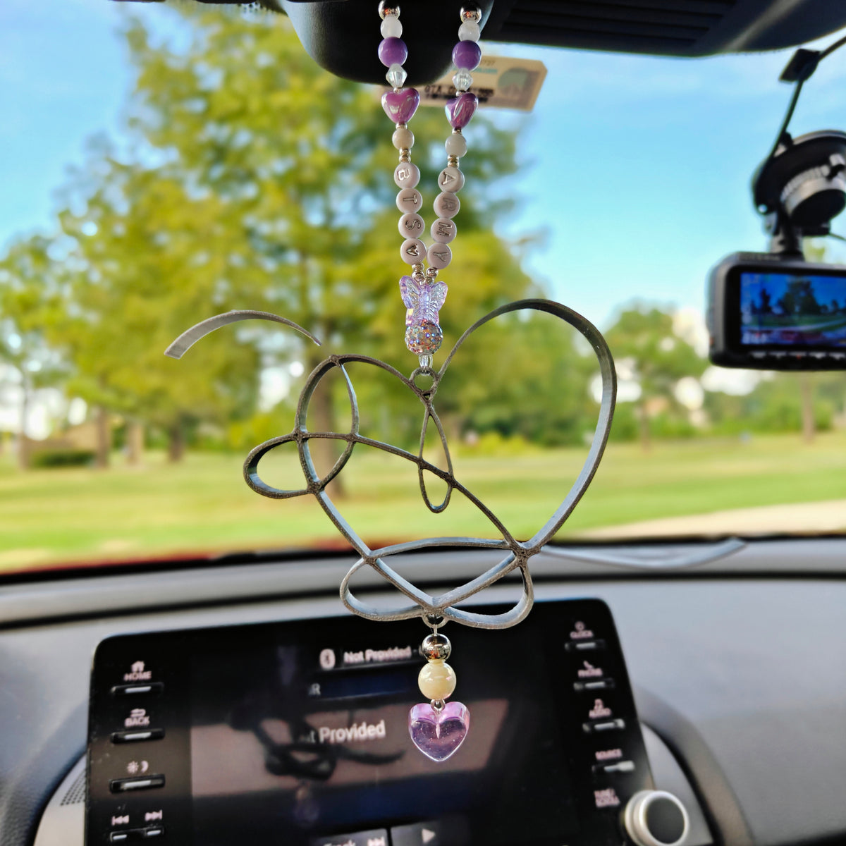 K-Pop Inspired Heart Rearview Mirror Car Decorations (Now Heat Resistant)