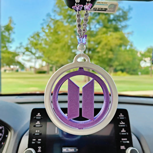 Spinning K-pop Inspired Rearview Mirror Charm Car Decoration