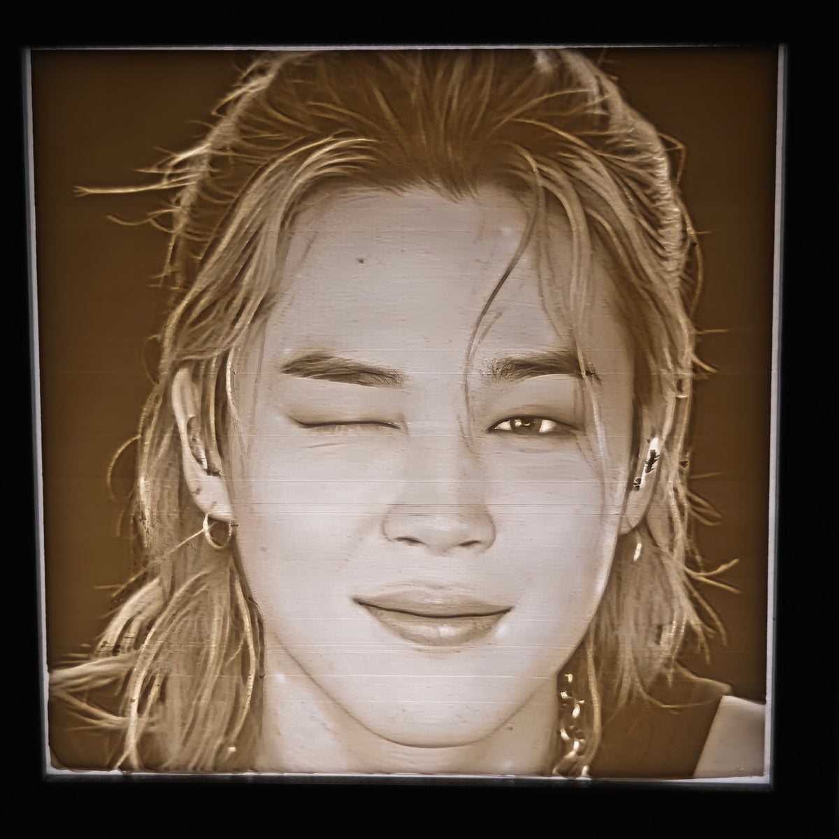 3D Print Lithophane Lightbox: Jimin