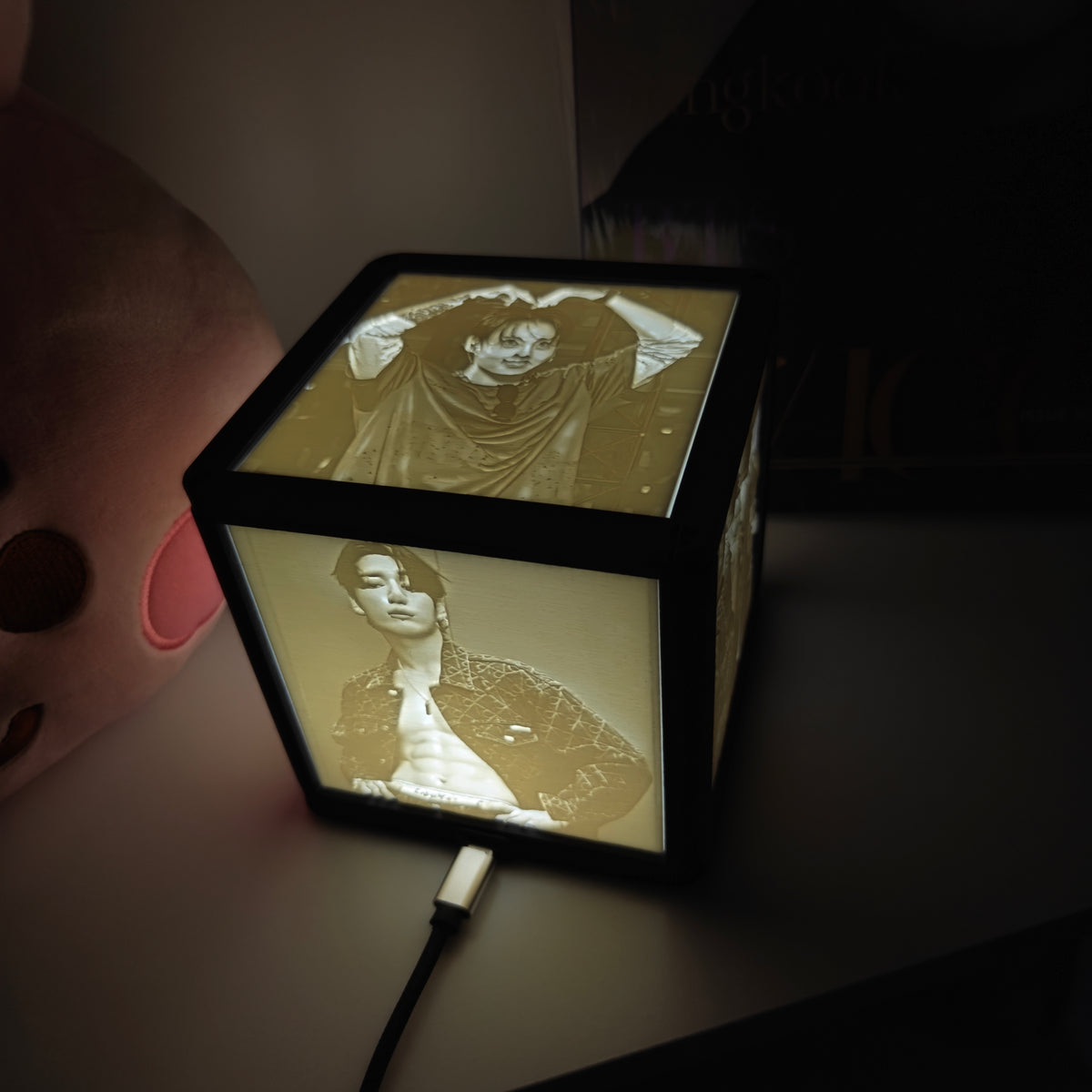 3D Print Lithophane Lightbox: Jungkook or Custom Options