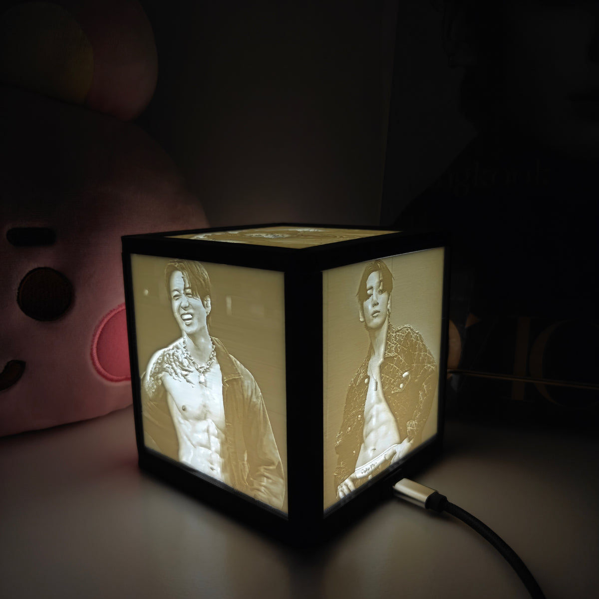 3D Print Lithophane Lightbox: Jungkook or Custom Options