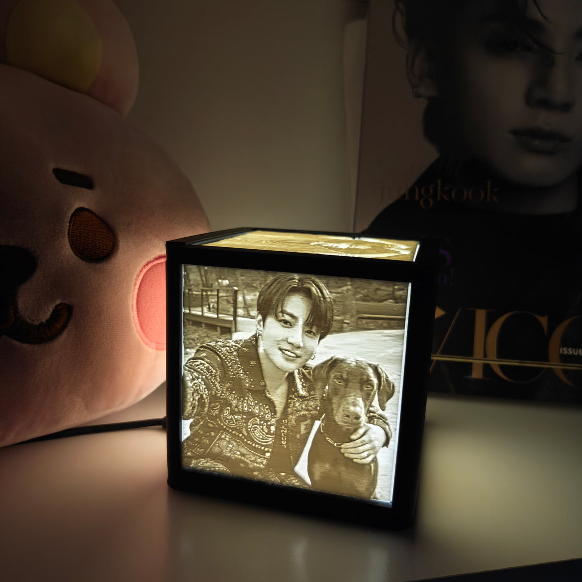 3D Print Lithophane Lightbox: Jungkook or Custom Options