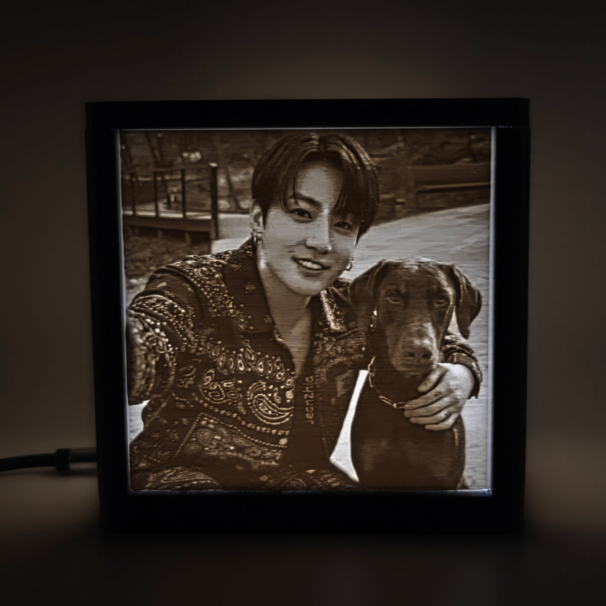 3D Print Interchangeable Inserts only for Lithophane Lightboxes - Jungkook