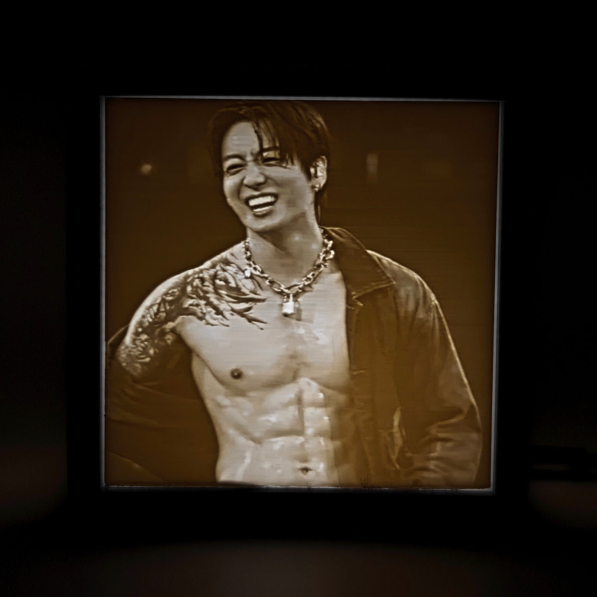 3D Print Interchangeable Inserts only for Lithophane Lightboxes - Jungkook