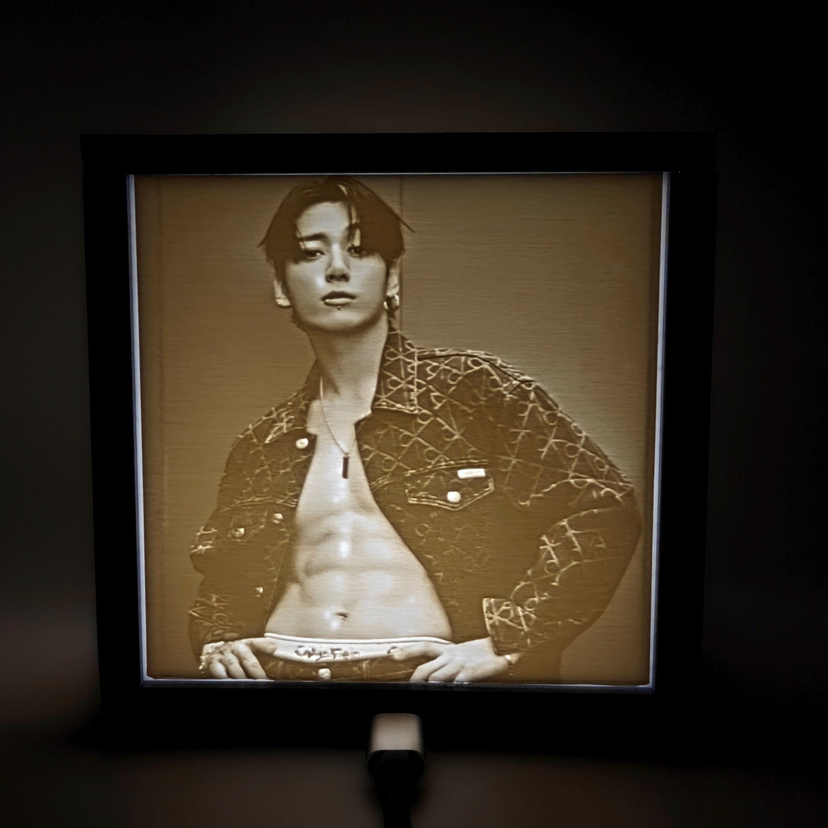 3D Print Interchangeable Inserts only for Lithophane Lightboxes - Jungkook