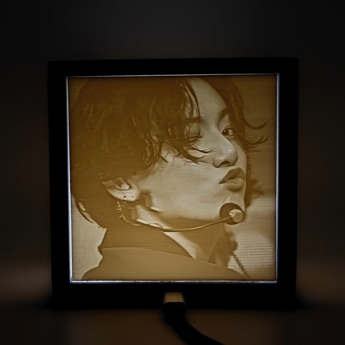 3D Print Interchangeable Inserts only for Lithophane Lightboxes - Jungkook