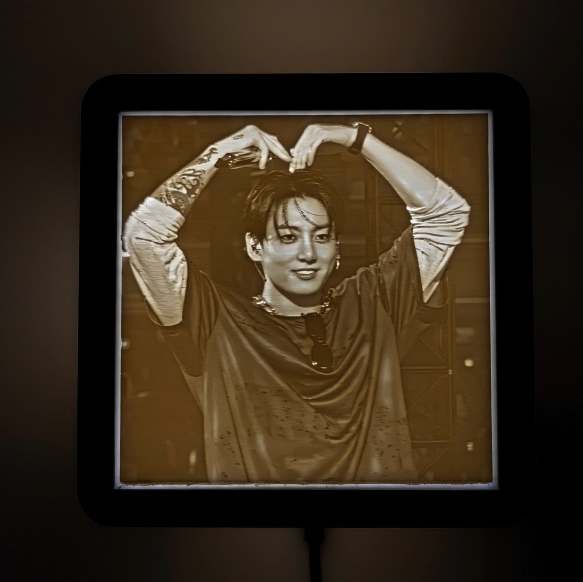 3D Print Interchangeable Inserts only for Lithophane Lightboxes - Jungkook
