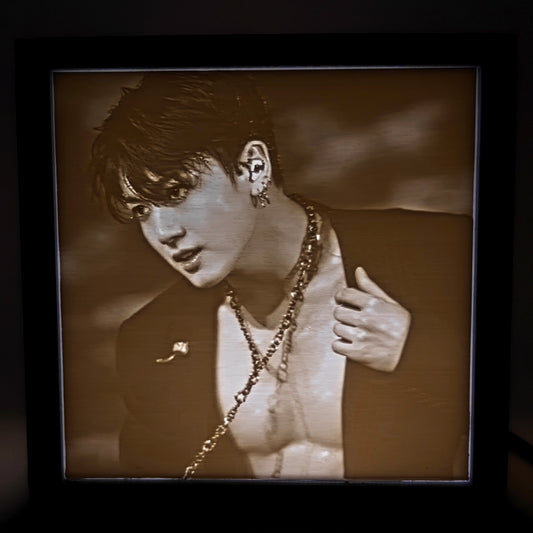 3D Print Interchangeable Inserts only for Lithophane Lightboxes - Jungkook