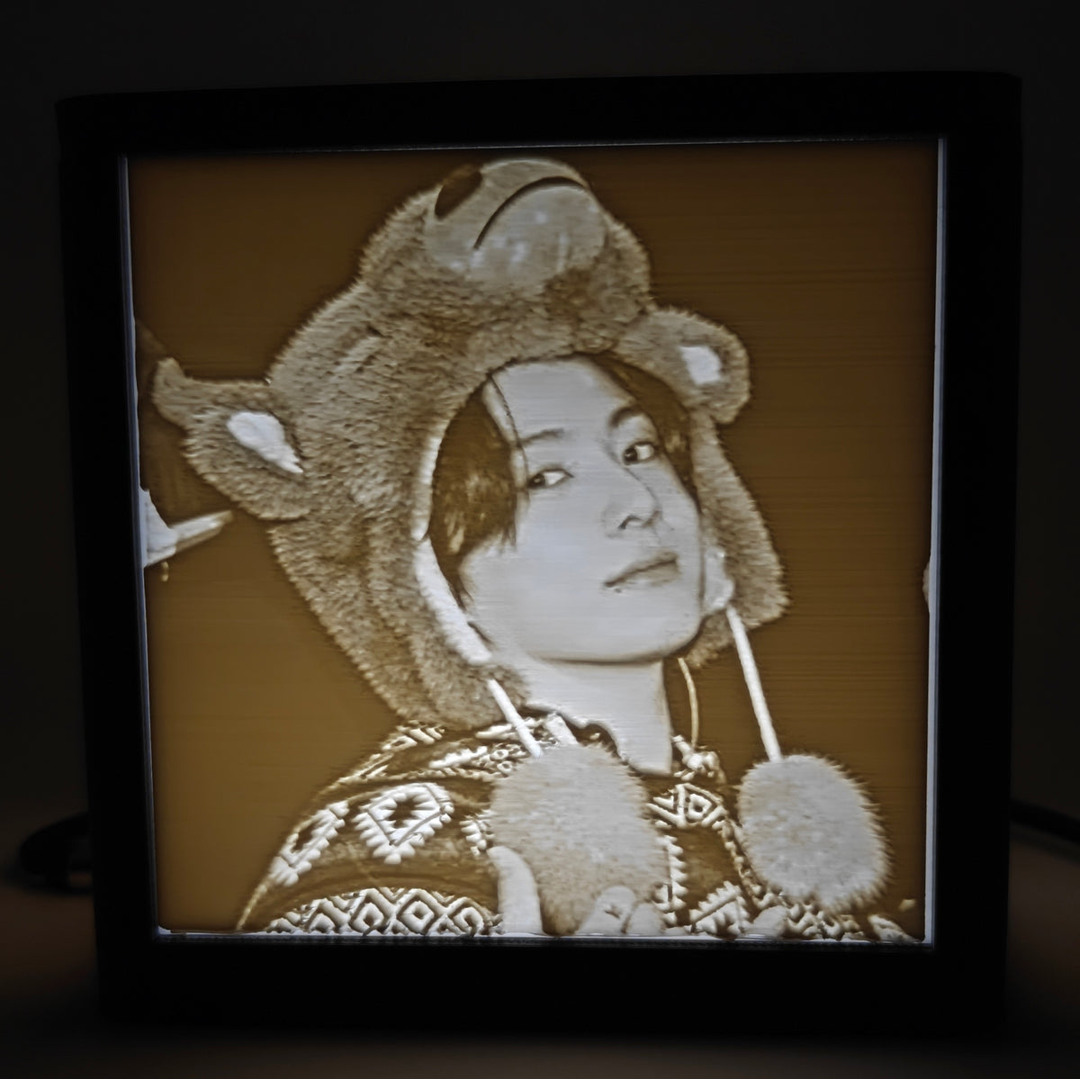 3D Print Interchangeable Inserts only for Lithophane Lightboxes - Jungkook