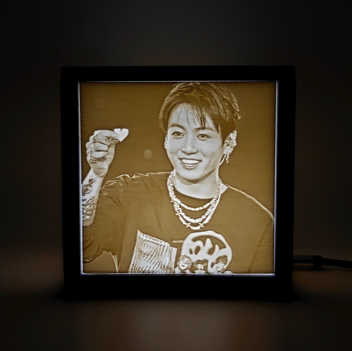 3D Print Interchangeable Inserts only for Lithophane Lightboxes - Jungkook