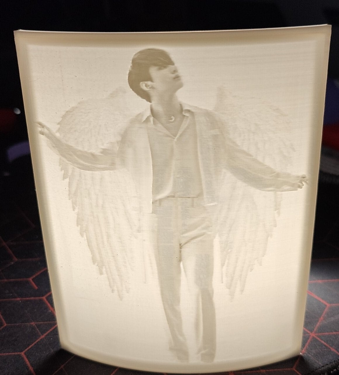 K-pop - Jungkook - 3d print Lithophane (picture Light)