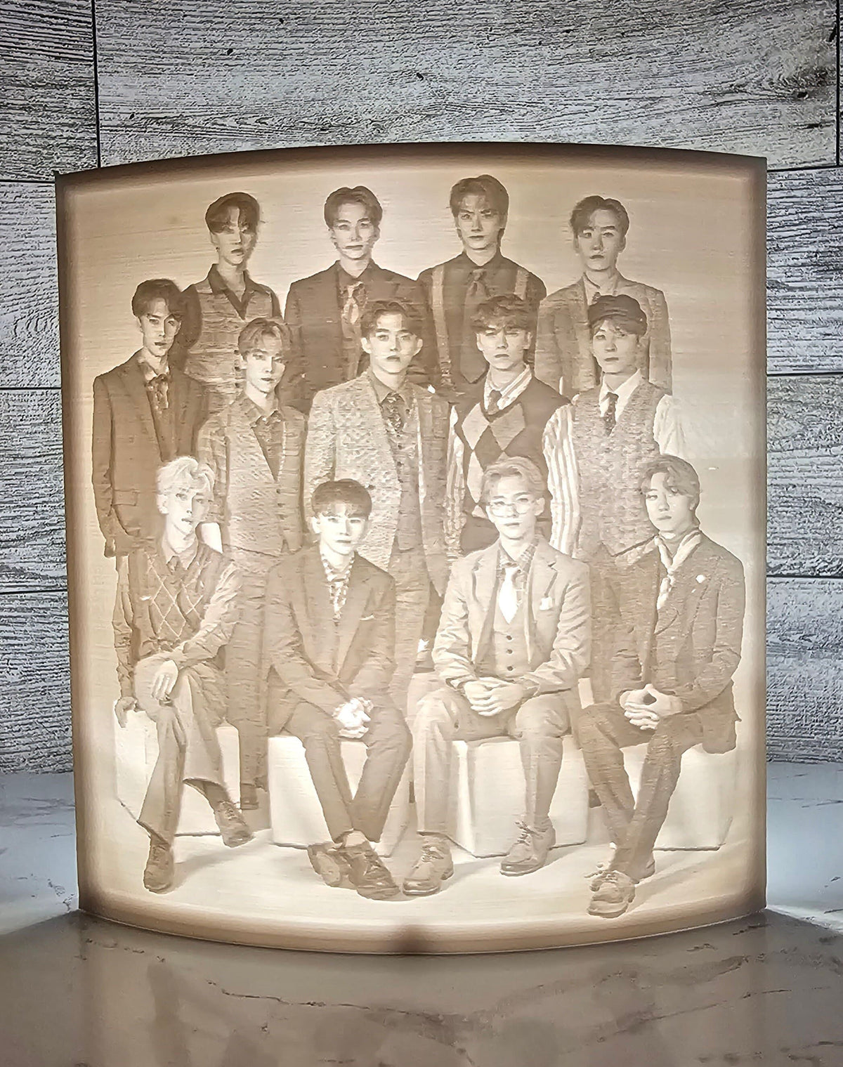 K-Pop - Seventeen - Group Photo Lithophanes Picture lights