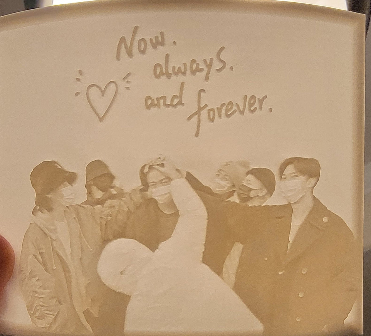 K-pop - Bangtan Group Photos Lithophanes Picture lights