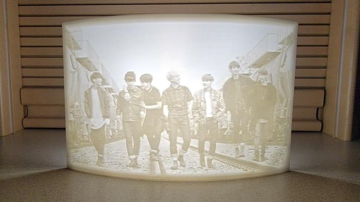 K-pop - Bangtan Group Photos Lithophanes Picture lights