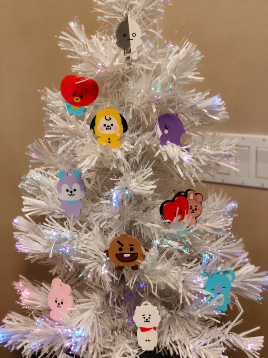 K-pop BT21 Inspired Mini Christmas Tree Ornaments