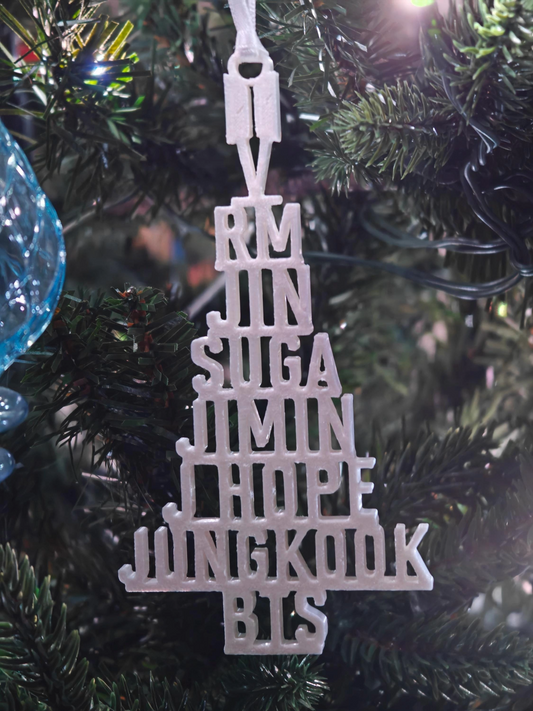 K-pop Inspired Members Names Christmas Tree Ornament