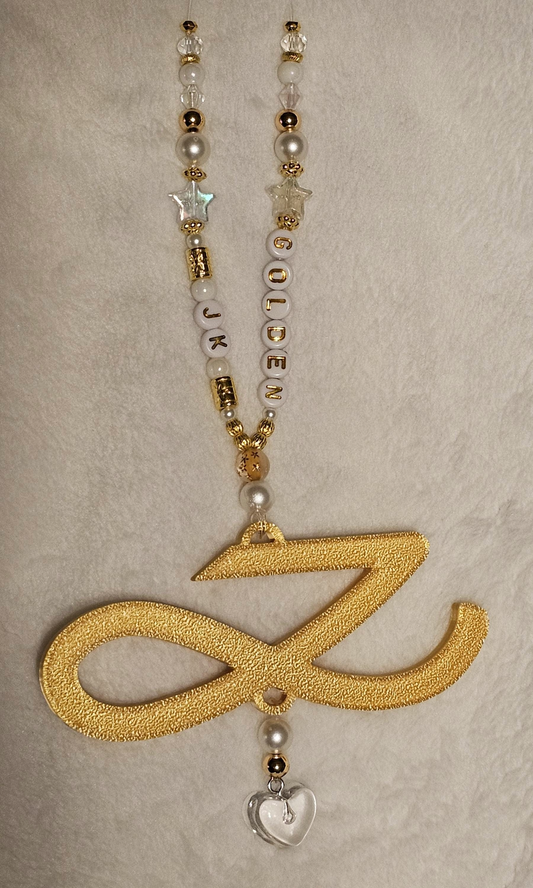 Jungkook Inspired Golden Car Decoration Rearview mirror Charm (Now Heat Resistant)