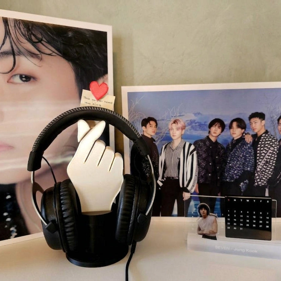 3D print Finger Heart K-Pop Style Headphone/Hat/Headband Stand