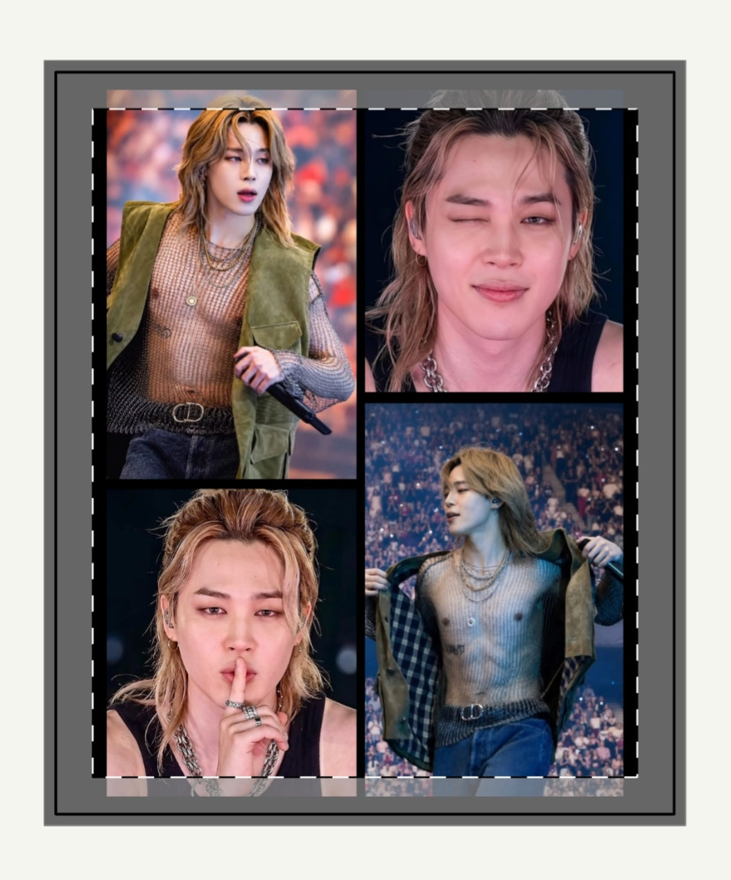 Jimin inspired Concert Collage Blanket, Kpop Fan Bedding, Cozy Velveteen Plush Blanket